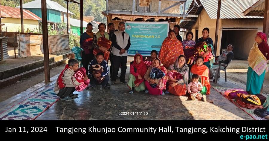 Aid from groups not based in Manipur extended to IDPs at  Kakching & Bishnupur  :: 11th January 2024