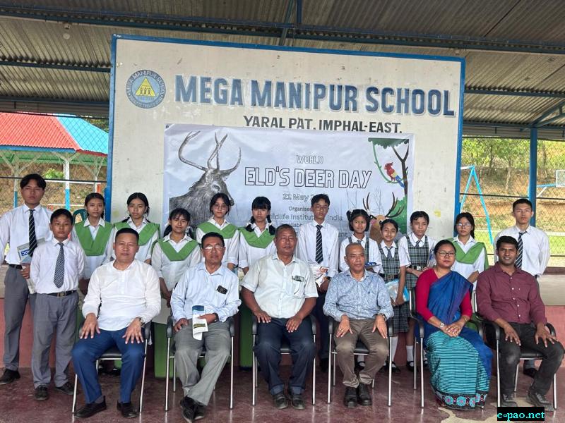  Commemoration of 21st May as World Eld's Deer Day at  Mega Manipur School, Yaralpat