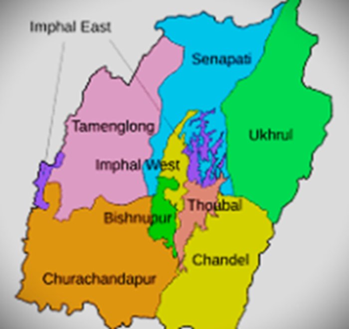 District map of Manipur