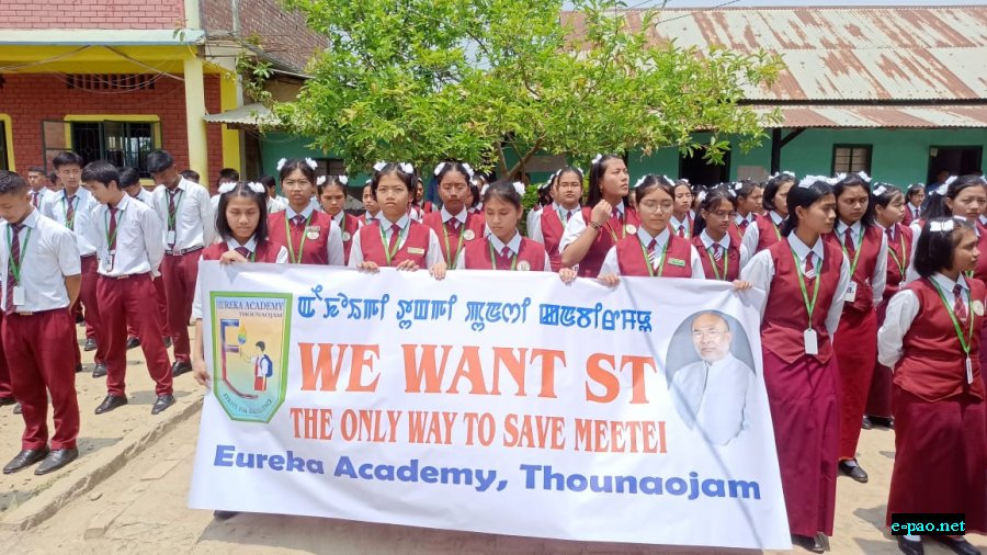   'ST status for Meetei' at Eureka Academy, Thounaojam 