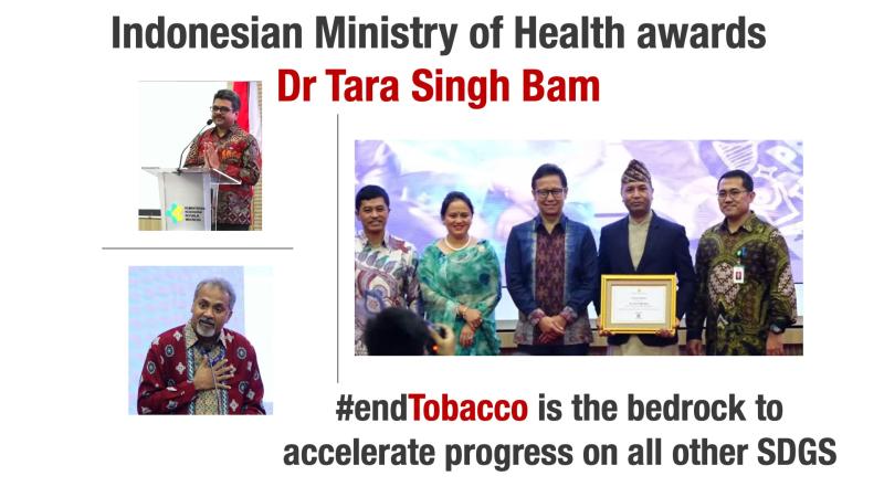  Indonesian Ministry of Health awards Dr Tara Singh Bam  