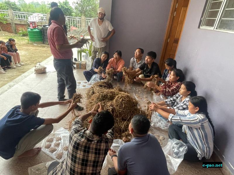   Training on cultivation of mushroom at Langthabal 