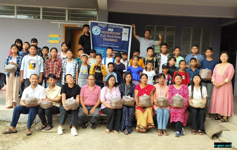A two-day training program on the cultivation of mushrooms at Imphal West Central School, Langthabal, Manipur :: June 4th - 5th, 2024